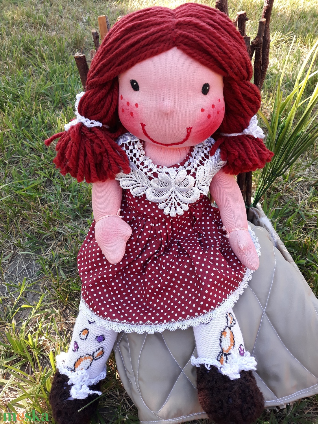 Waldorf jellegű lány baba pöttyös ruhában; Rongybaba; Játékbaba - játék & sport - baba & babaház - öltöztethető baba - Meska.hu Waldorf jellegű lány baba pöttyös ruhában; Rongybaba; Játékbaba - játék & sport - baba & babaház - öltöztethető baba - Meska.hu