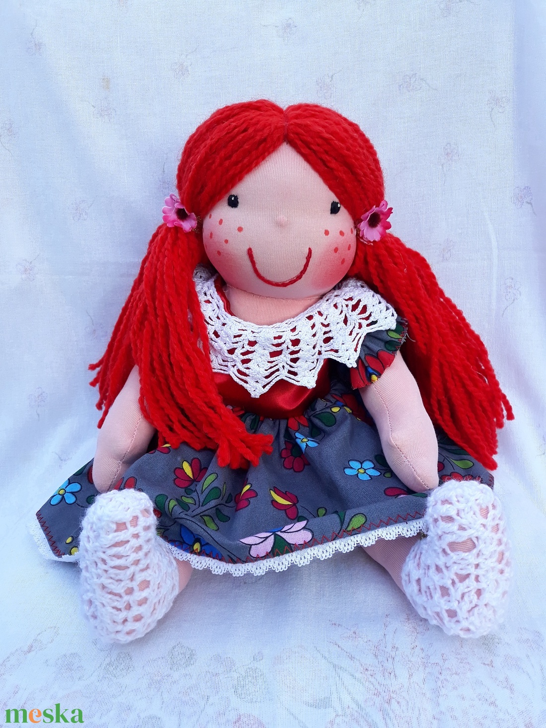Waldorf jellegű lány baba mintás karton ruhában, horgolással díszített; Rongybaba; Játékbaba - játék & sport - baba & babaház - öltöztethető baba - Meska.hu Waldorf jellegű lány baba mintás karton ruhában, horgolással díszített; Rongybaba; Játékbaba - játék & sport - baba & babaház - öltöztethető baba - Meska.hu