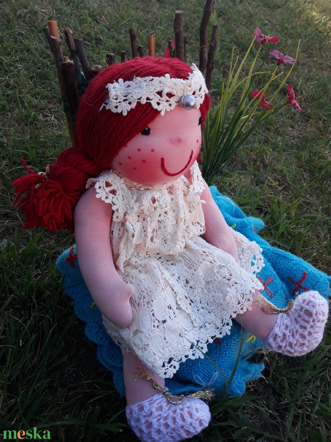 Waldorf jellegű lány baba csipke ruhában; Rongybaba; Játékbaba; Textilbaba - játék & sport - baba & babaház - öltöztethető baba - Meska.hu Waldorf jellegű lány baba csipke ruhában; Rongybaba; Játékbaba; Textilbaba - játék & sport - baba & babaház - öltöztethető baba - Meska.hu