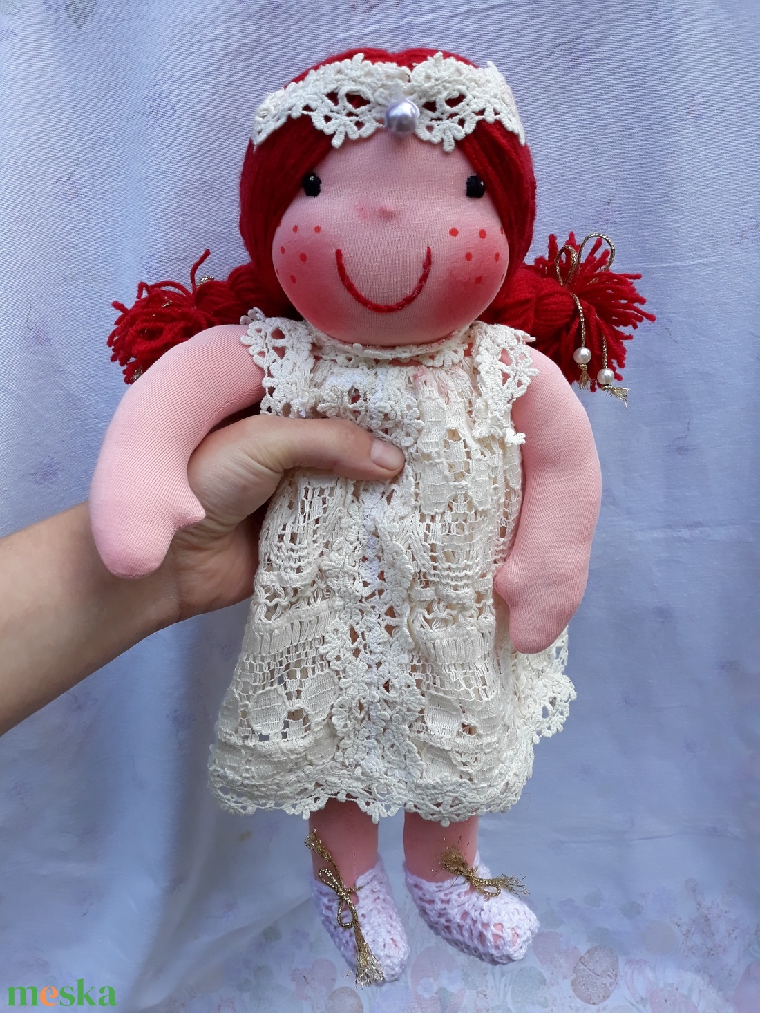 Waldorf jellegű lány baba csipke ruhában; Rongybaba; Játékbaba; Textilbaba - játék & sport - baba & babaház - öltöztethető baba - Meska.hu Waldorf jellegű lány baba csipke ruhában; Rongybaba; Játékbaba; Textilbaba - játék & sport - baba & babaház - öltöztethető baba - Meska.hu