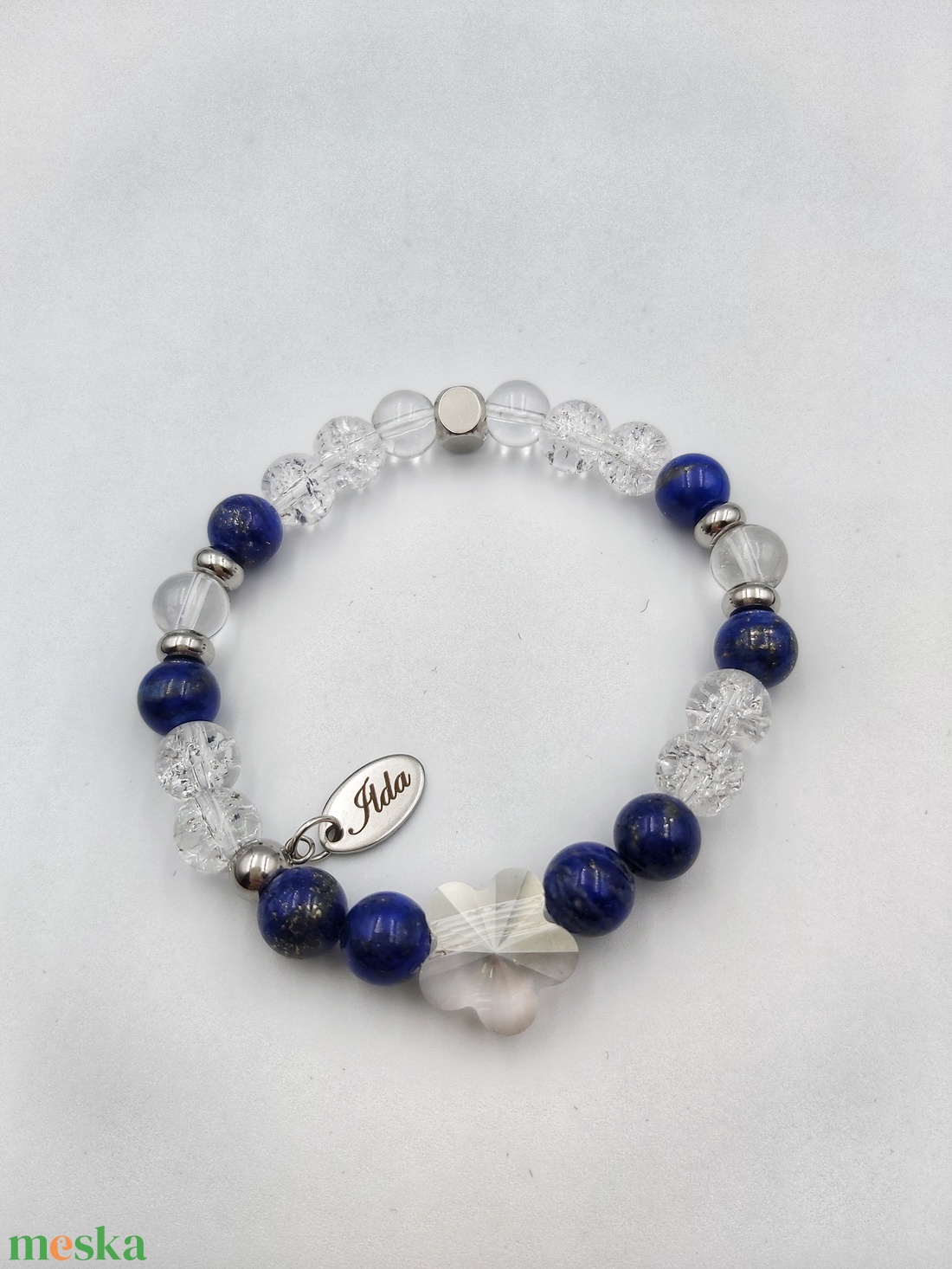 Lápisz, hegyikristály karkötő Swarovski virággal - ékszer - karkötő - gyöngyös karkötő - Meska.hu Lápisz, hegyikristály karkötő Swarovski virággal - ékszer - karkötő - gyöngyös karkötő - Meska.hu