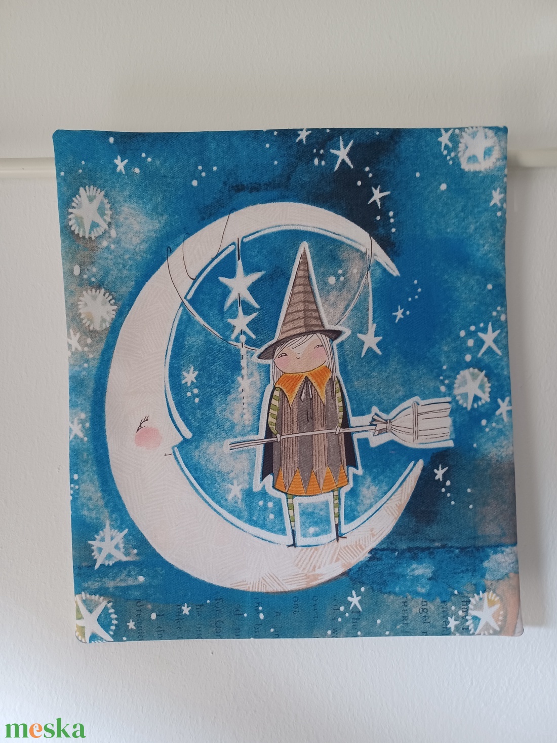 Boszorkányos, holdas textil kép - otthon & életmód - dekoráció - halloween - halloweeni dekoráció - Meska.hu Boszorkányos, holdas textil kép - otthon & életmód - dekoráció - halloween - halloweeni dekoráció - Meska.hu