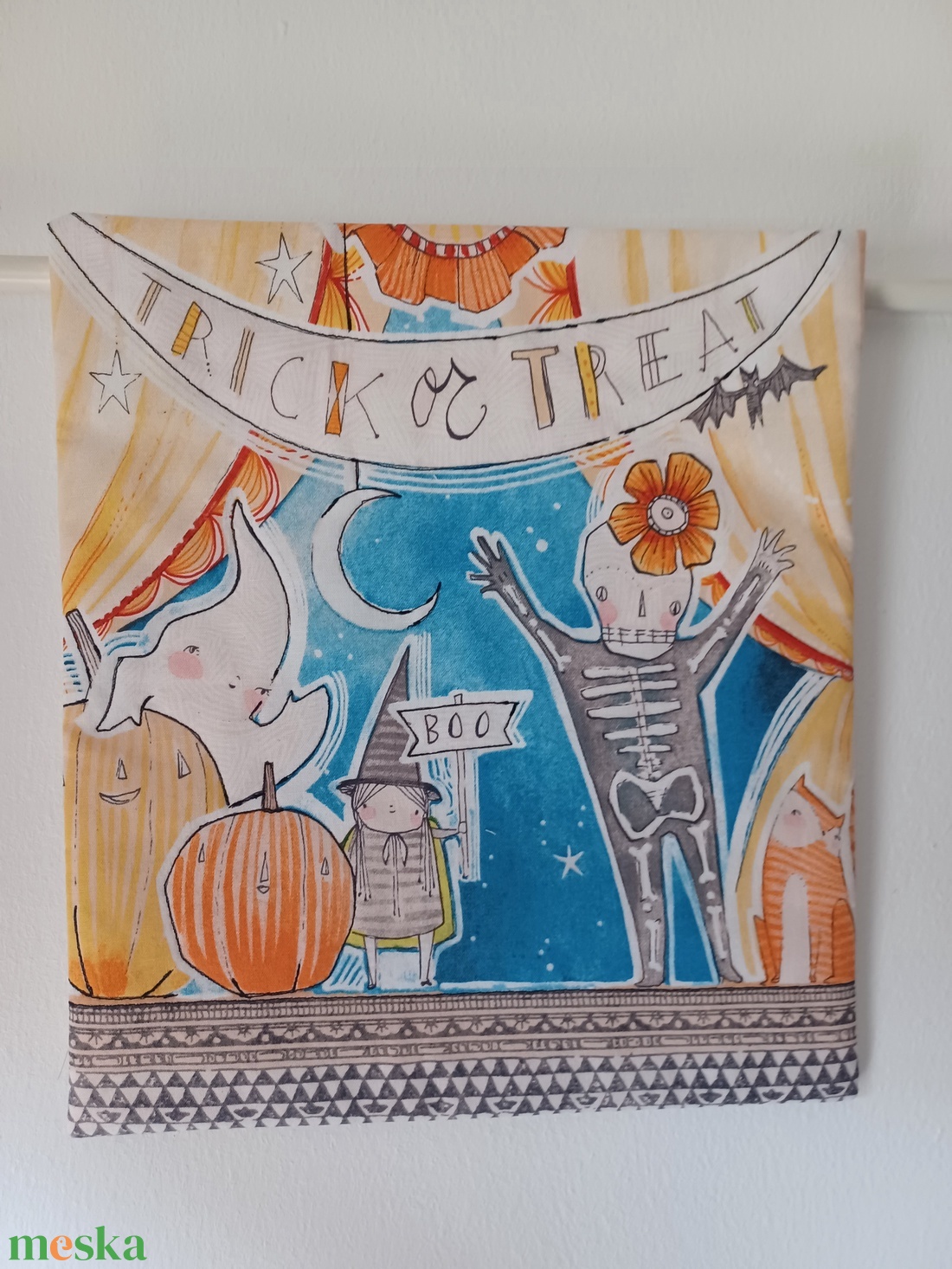 Trick or treat textil kép - otthon & életmód - dekoráció - halloween - halloweeni dekoráció - Meska.hu Trick or treat textil kép - otthon & életmód - dekoráció - halloween - halloweeni dekoráció - Meska.hu