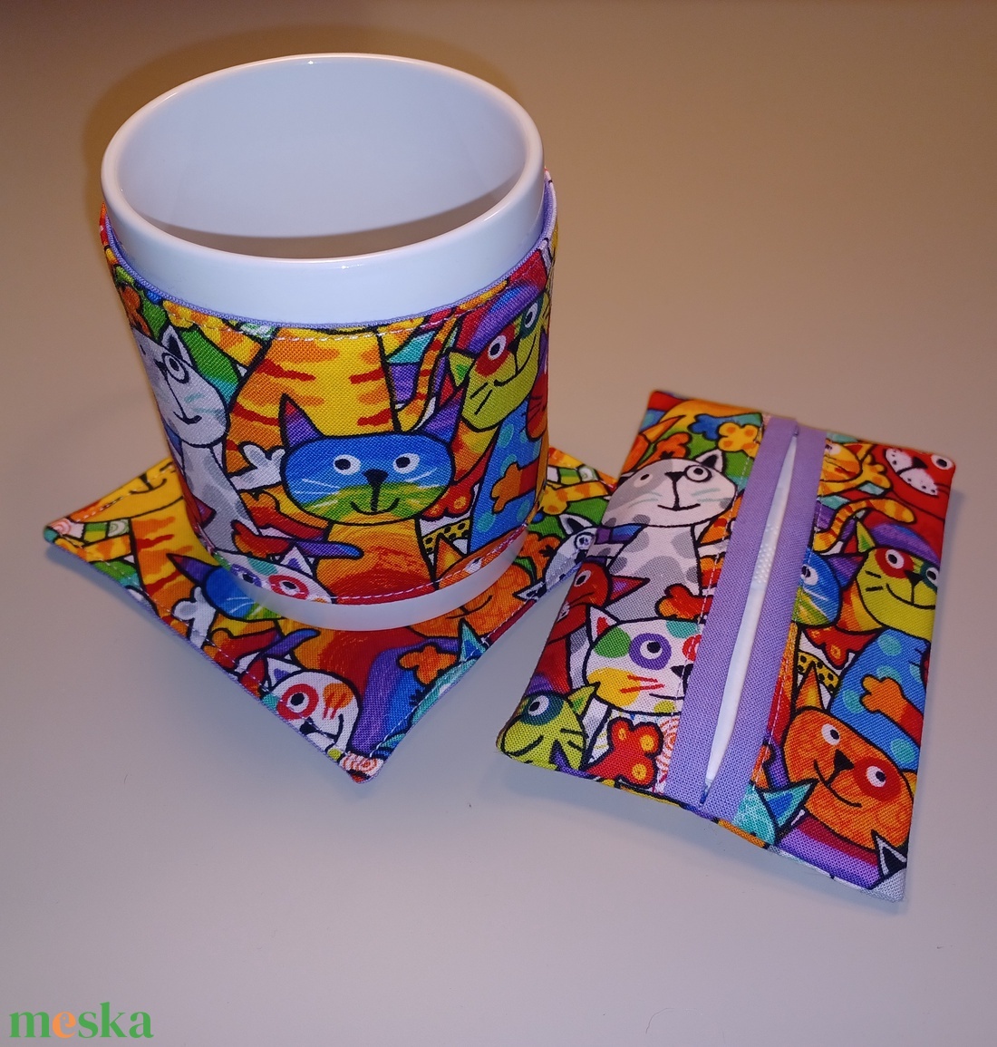 Cicás szett - bögremelegítő, poháralátét és zsebkendőtartó - otthon & életmód - konyhafelszerelés, tálalás - tálalás - bögre & csésze - Meska.hu Cicás szett - bögremelegítő, poháralátét és zsebkendőtartó - otthon & életmód - konyhafelszerelés, tálalás - tálalás - bögre & csésze - Meska.hu
