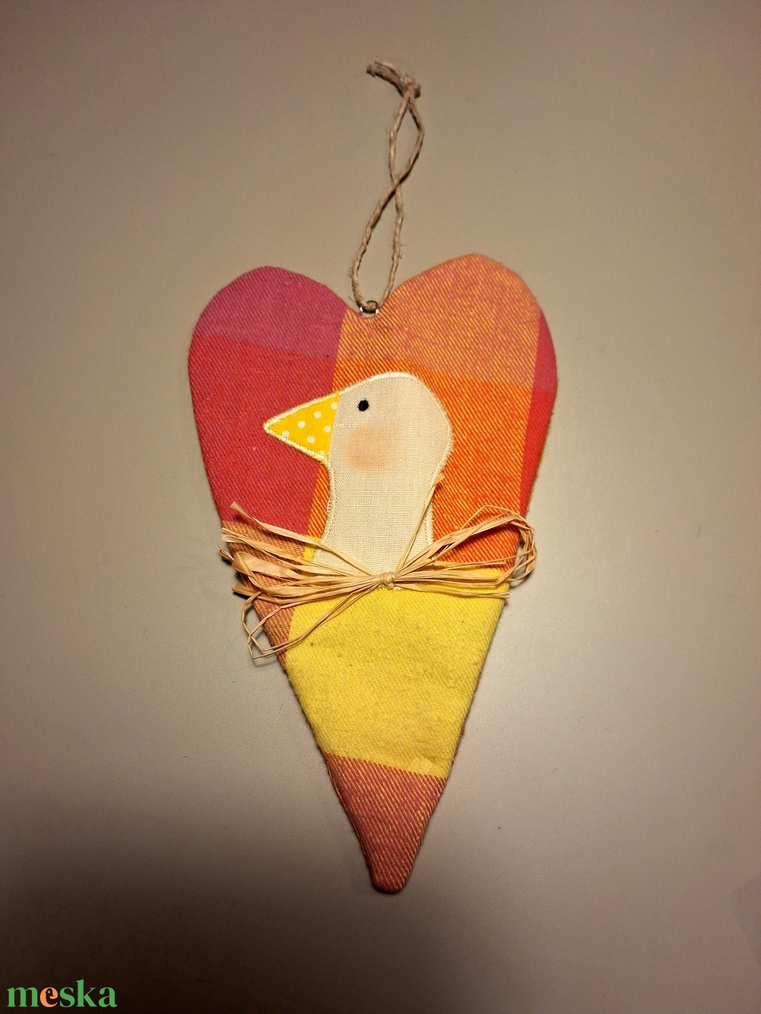 Liba dísz szív alakú (lapos) - otthon & életmód - dekoráció - dísztárgy - Meska.hu