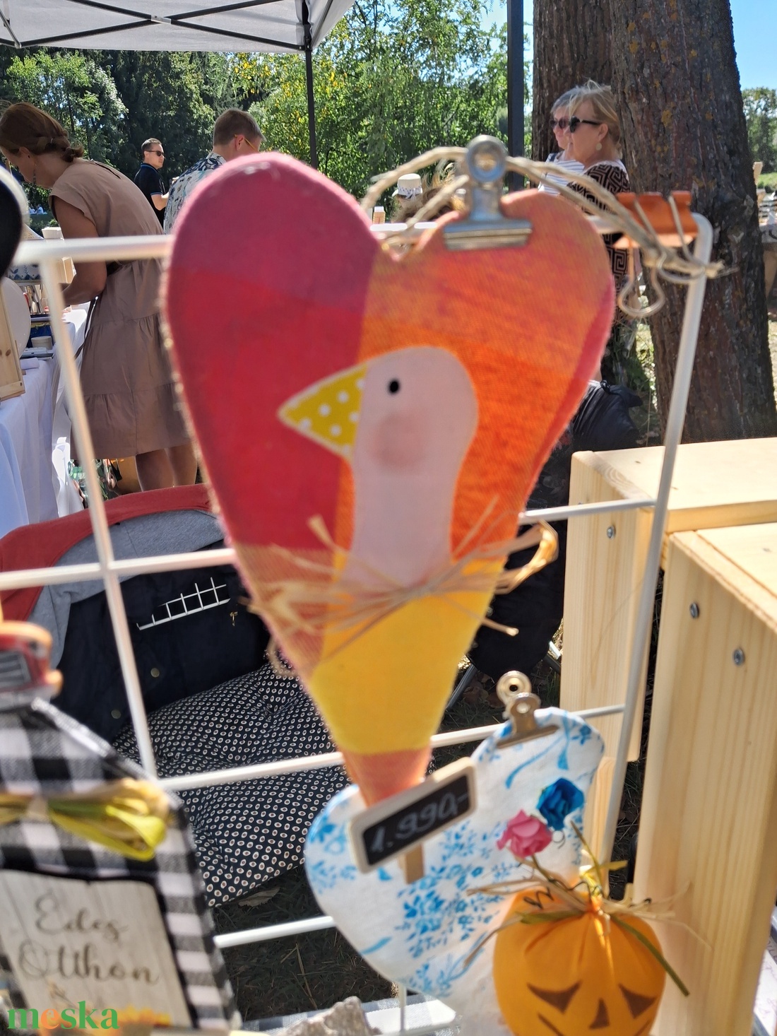 Liba dísz szív alakú (lapos) - otthon & életmód - dekoráció - dísztárgy - Meska.hu