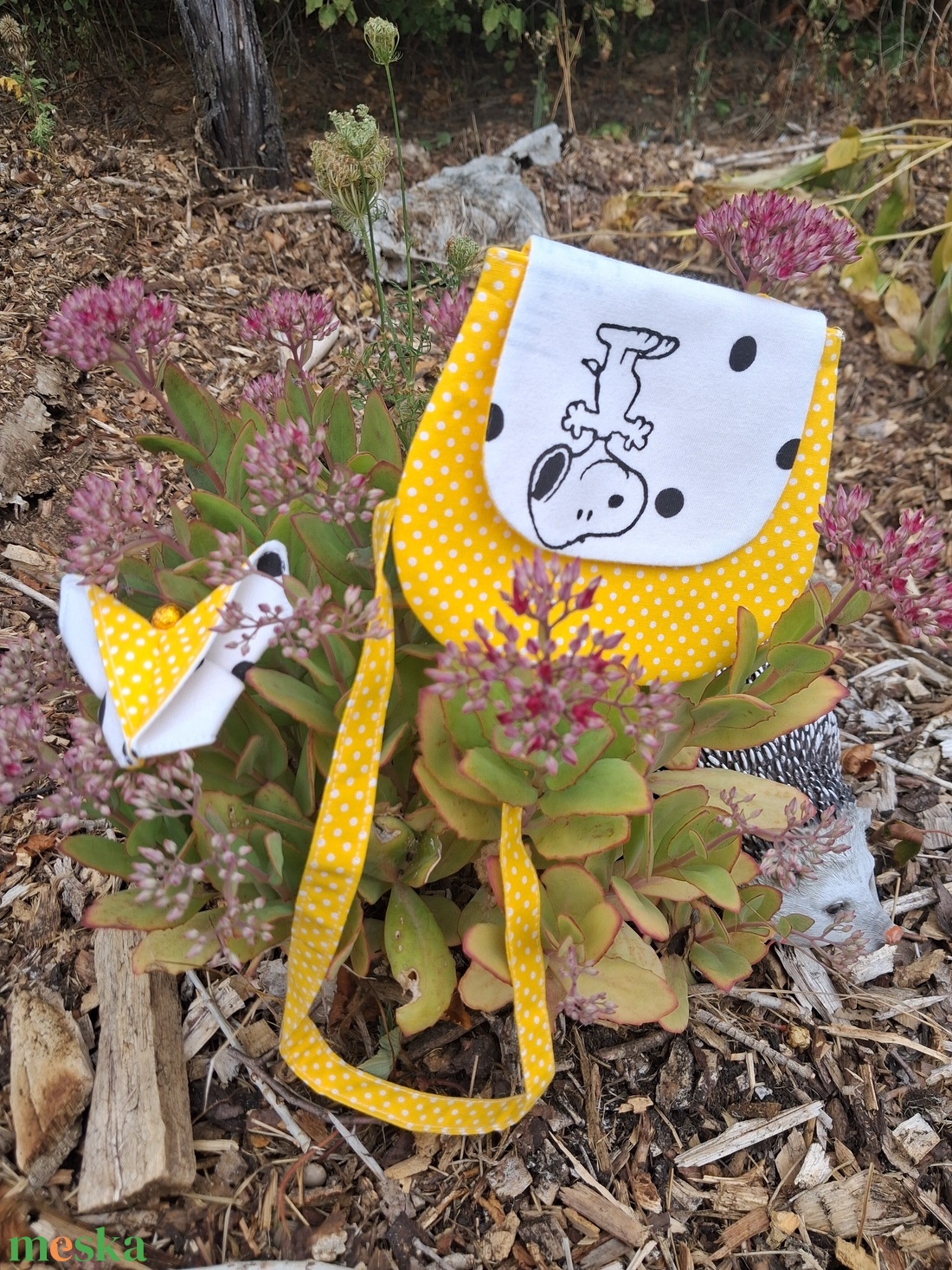 Snoopy-s kistáska és hajgumi - szett - táska & tok - kézitáska & válltáska - kézitáska - Meska.hu