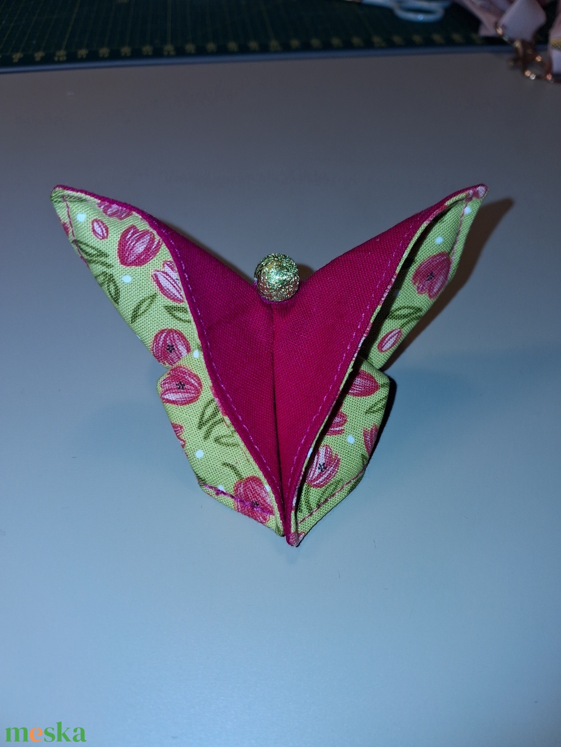 Pillangós textil hajgumi - ruha & divat - hajdísz & hajcsat - hajgumi - Meska.hu