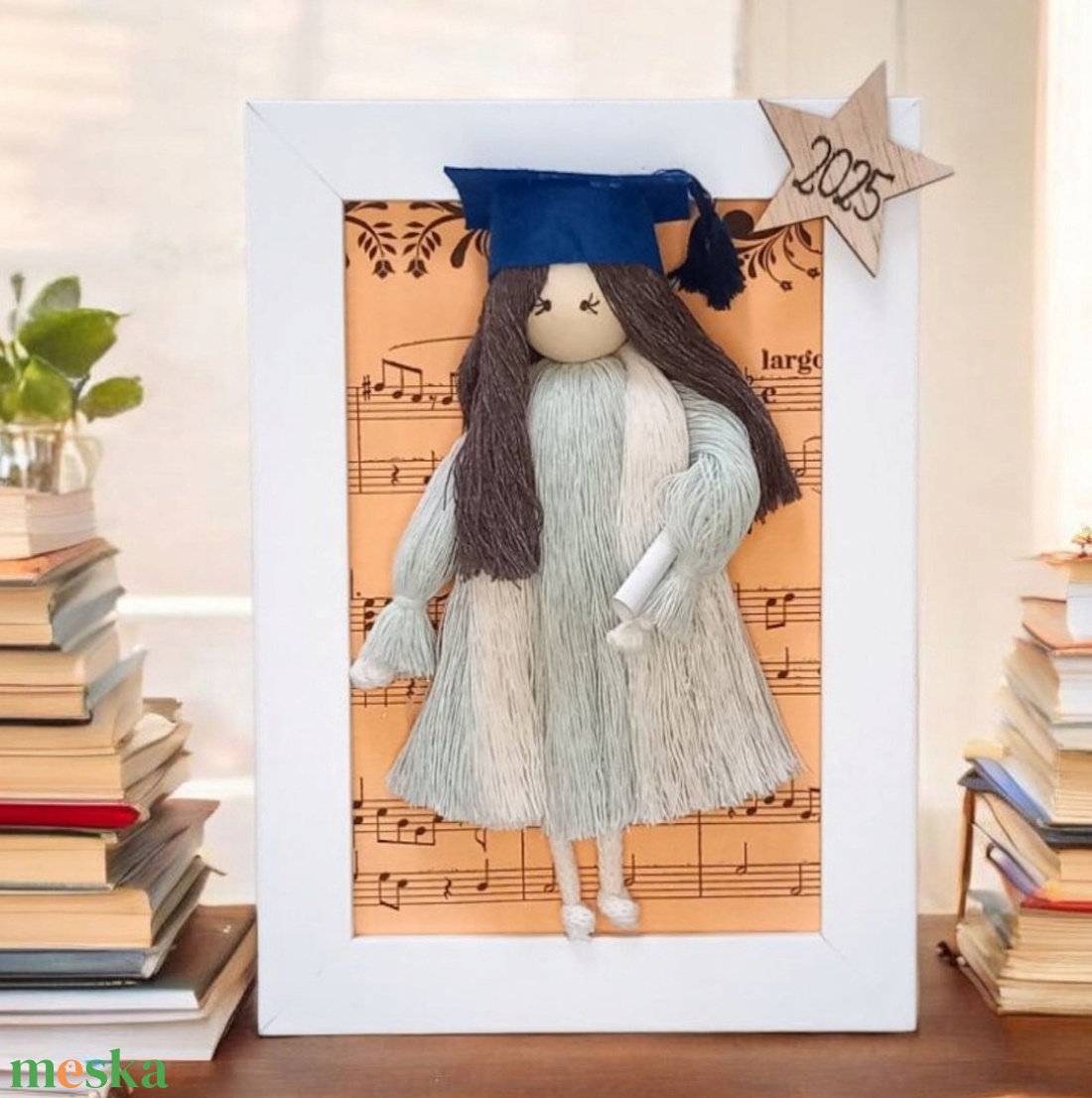 Ballagási emlék - makramé baba 3D kép - otthon & életmód - dekoráció - kép & falikép - 3d képek - Meska.hu Ballagási emlék - makramé baba 3D kép - otthon & életmód - dekoráció - kép & falikép - 3d képek - Meska.hu