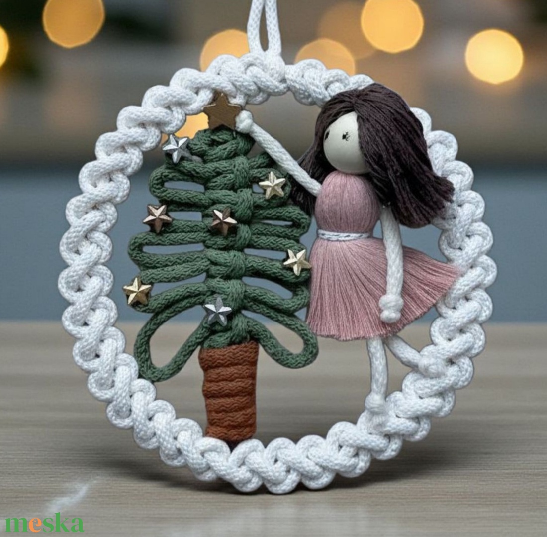 Makramé karácsonyi dísz  Csillagos fa és angyali baba - karácsony - karácsonyi lakásdekoráció - karácsonyi ajtódíszek - Meska.hu Makramé karácsonyi dísz  Csillagos fa és angyali baba - karácsony - karácsonyi lakásdekoráció - karácsonyi ajtódíszek - Meska.hu