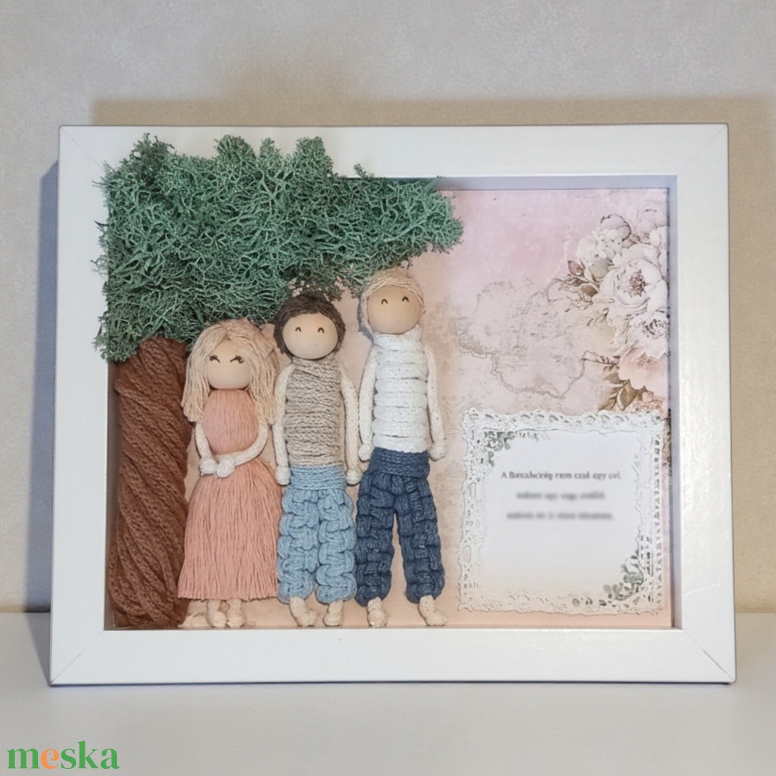 Egyedi ballagási ajándék óvónőnek és tanárnőnek � 3D makramé figurás kép, személyre szabható idézettel - otthon & életmód - dekoráció - kép & falikép - 3d képek - Meska.hu