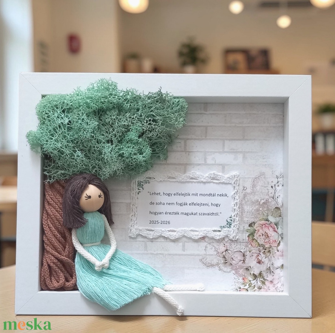 Személyre szabható köszönő ajándék tanárnak �3D makramé kép idézettel - otthon & életmód - dekoráció - kép & falikép - 3d képek - Meska.hu