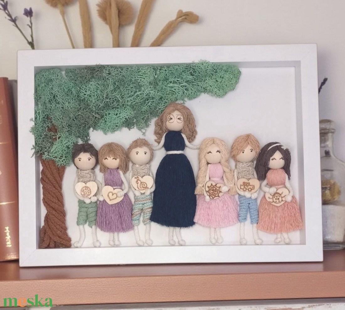 Búcsúztató ajándék óvónőnek � Személyre szabható makramé 3D kép ballagó ovisokkal (21x30 cm) - otthon & életmód - dekoráció - kép & falikép - 3d képek - Meska.hu