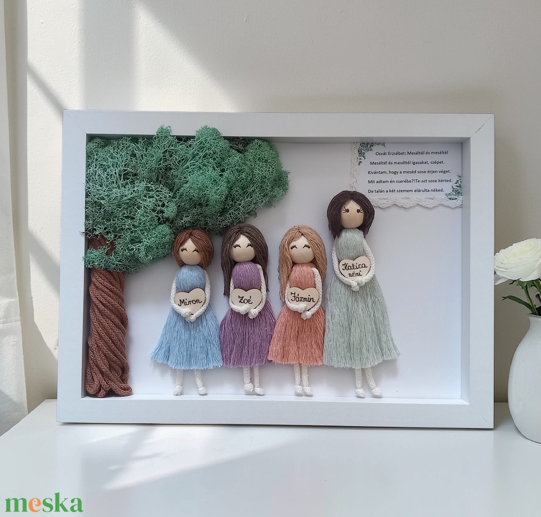 Búcsúztató ajándék óvónőnek � Személyre szabható makramé 3D kép ballagó ovisokkal (21x30 cm) - otthon & életmód - dekoráció - kép & falikép - 3d képek - Meska.hu