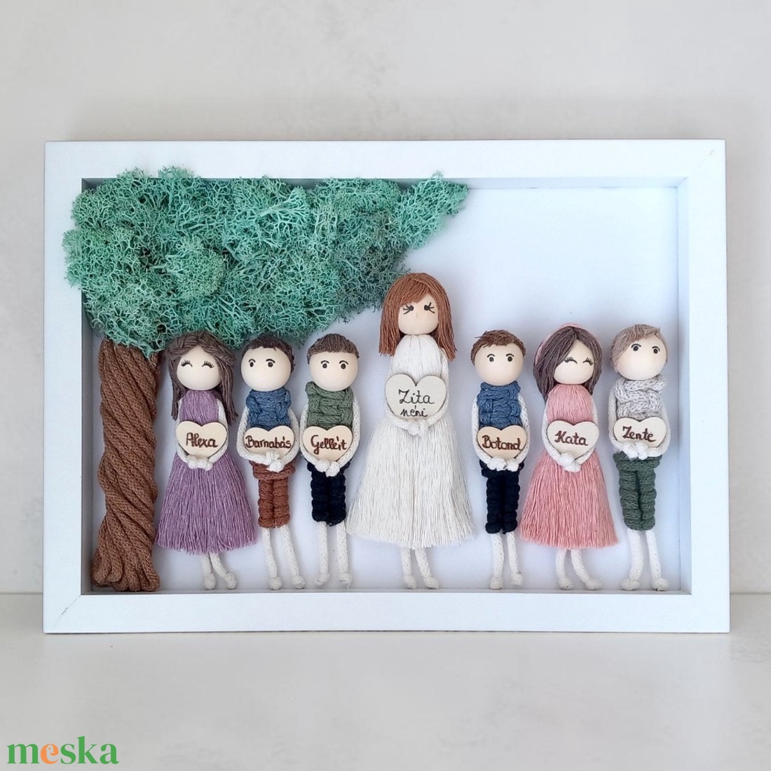 Búcsúztató ajándék óvónőnek � Személyre szabható makramé 3D kép ballagó ovisokkal (21x30 cm) - otthon & életmód - dekoráció - kép & falikép - 3d képek - Meska.hu