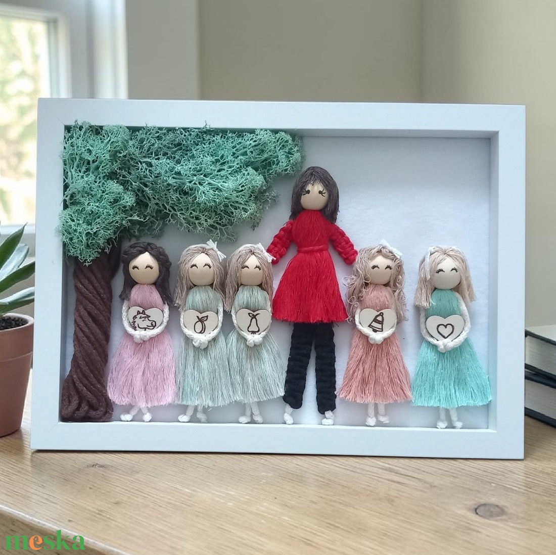 Búcsúztató ajándék óvónőnek � Személyre szabható makramé 3D kép ballagó ovisokkal (21x30 cm) - otthon & életmód - dekoráció - kép & falikép - 3d képek - Meska.hu