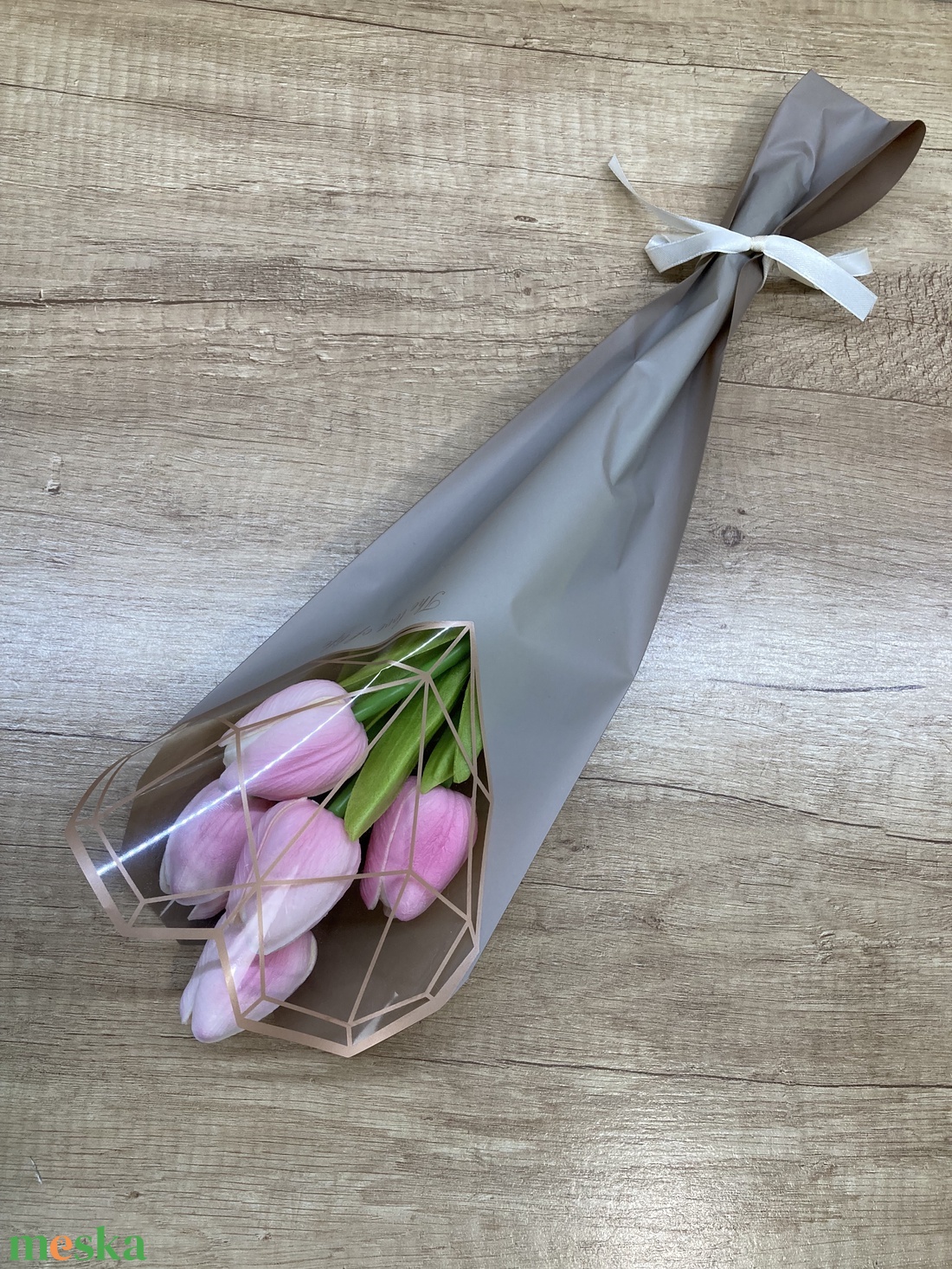 5 szálas élethű gumitulipán csokor - otthon & életmód - dekoráció - Meska.hu