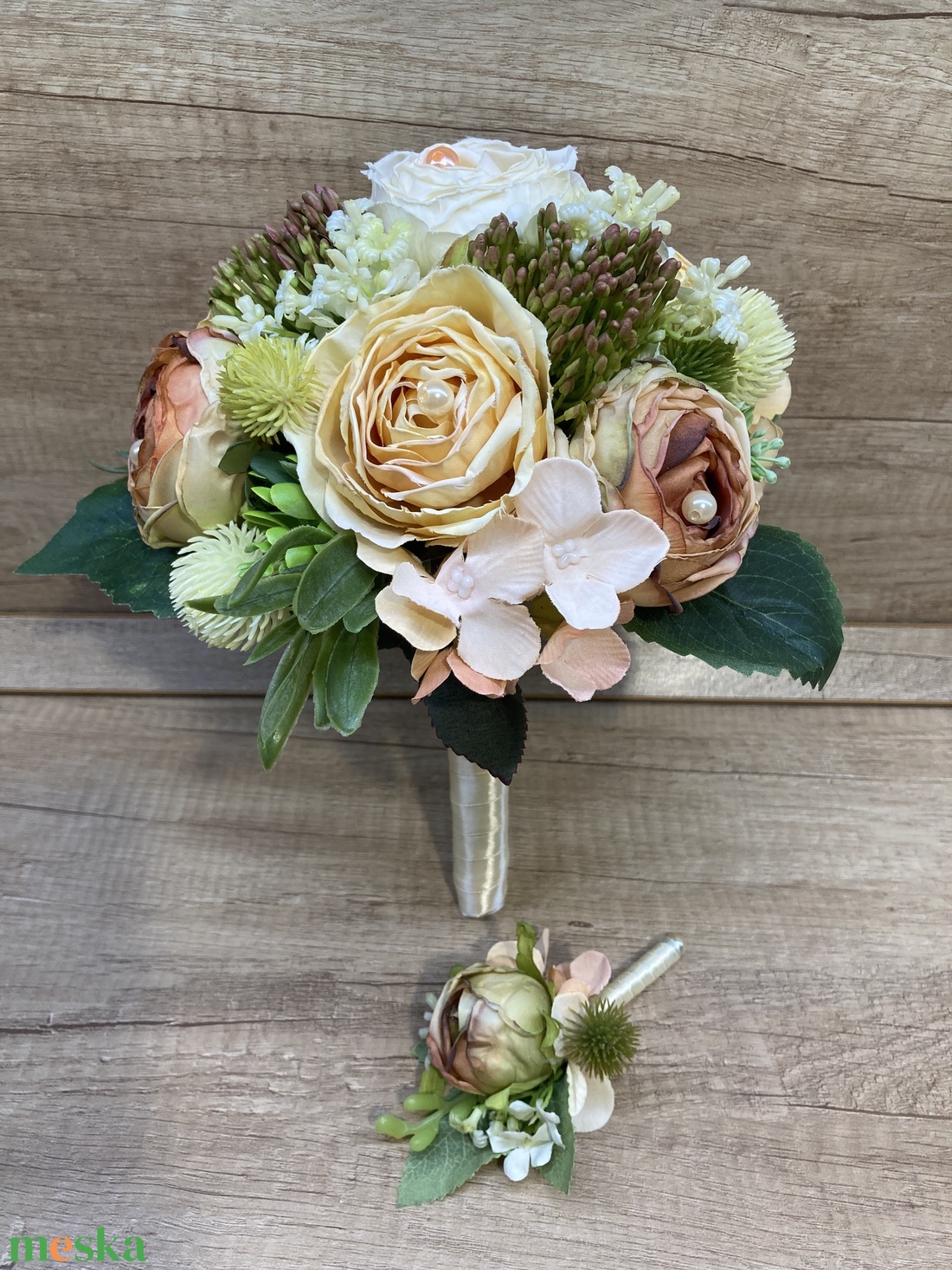 Őszi menyasszonyi csokor - esküvő - menyasszonyi- és dobócsokor - Meska.hu