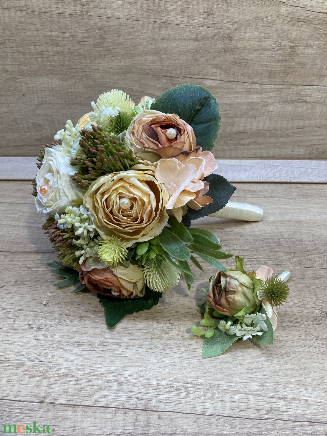 Őszi menyasszonyi csokor - esküvő - menyasszonyi- és dobócsokor - Meska.hu