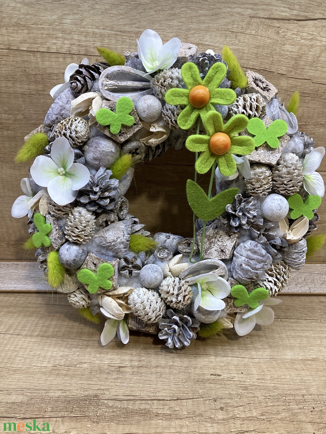 Tavaszi kopogtató - otthon & életmód - dekoráció - ajtó- és ablak dekoráció - ajtódísz & kopogtató - Meska.hu