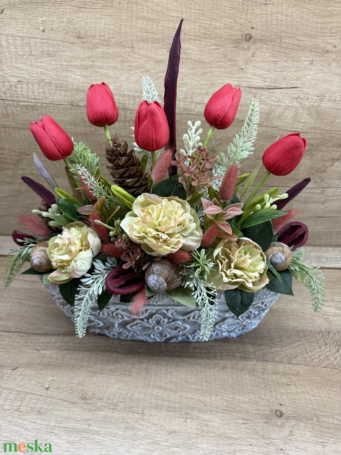 Tulipános sírdísz 2 - otthon & életmód - vallás - temetkezési tárgy - Meska.hu Tulipános sírdísz 2 - otthon & életmód - vallás - temetkezési tárgy - Meska.hu