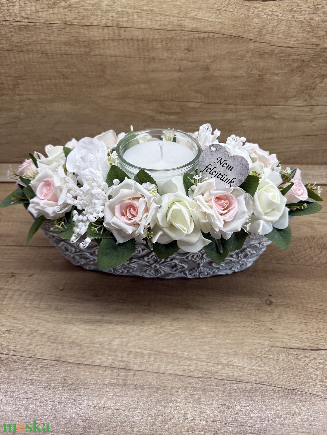 Sírdísz mécsessel 1 - otthon & életmód - vallás - temetkezési tárgy - Meska.hu