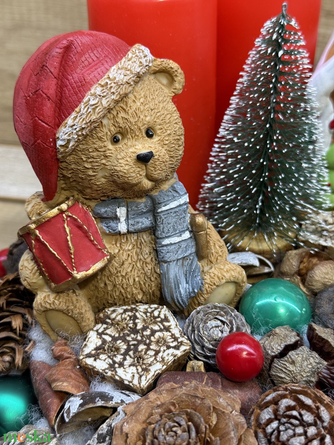 Adventi koszorú   mézeskalács házikóval - karácsony - adventi díszek - adventi gyertyadíszek és koszorúdíszek - Meska.hu