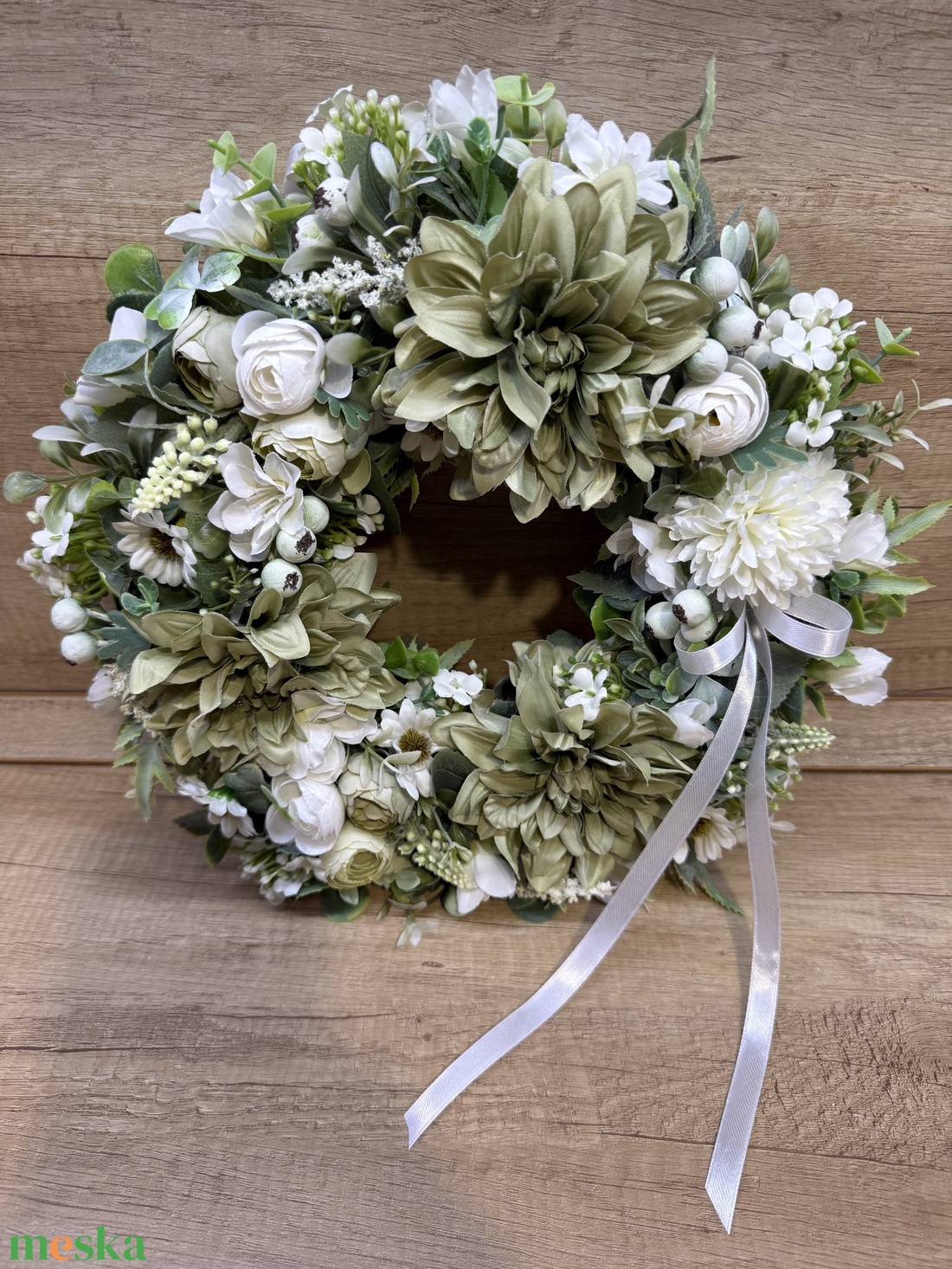 Olajzöld kopogtató - otthon & életmód - dekoráció - ajtó- és ablak dekoráció - ajtódísz & kopogtató - Meska.hu