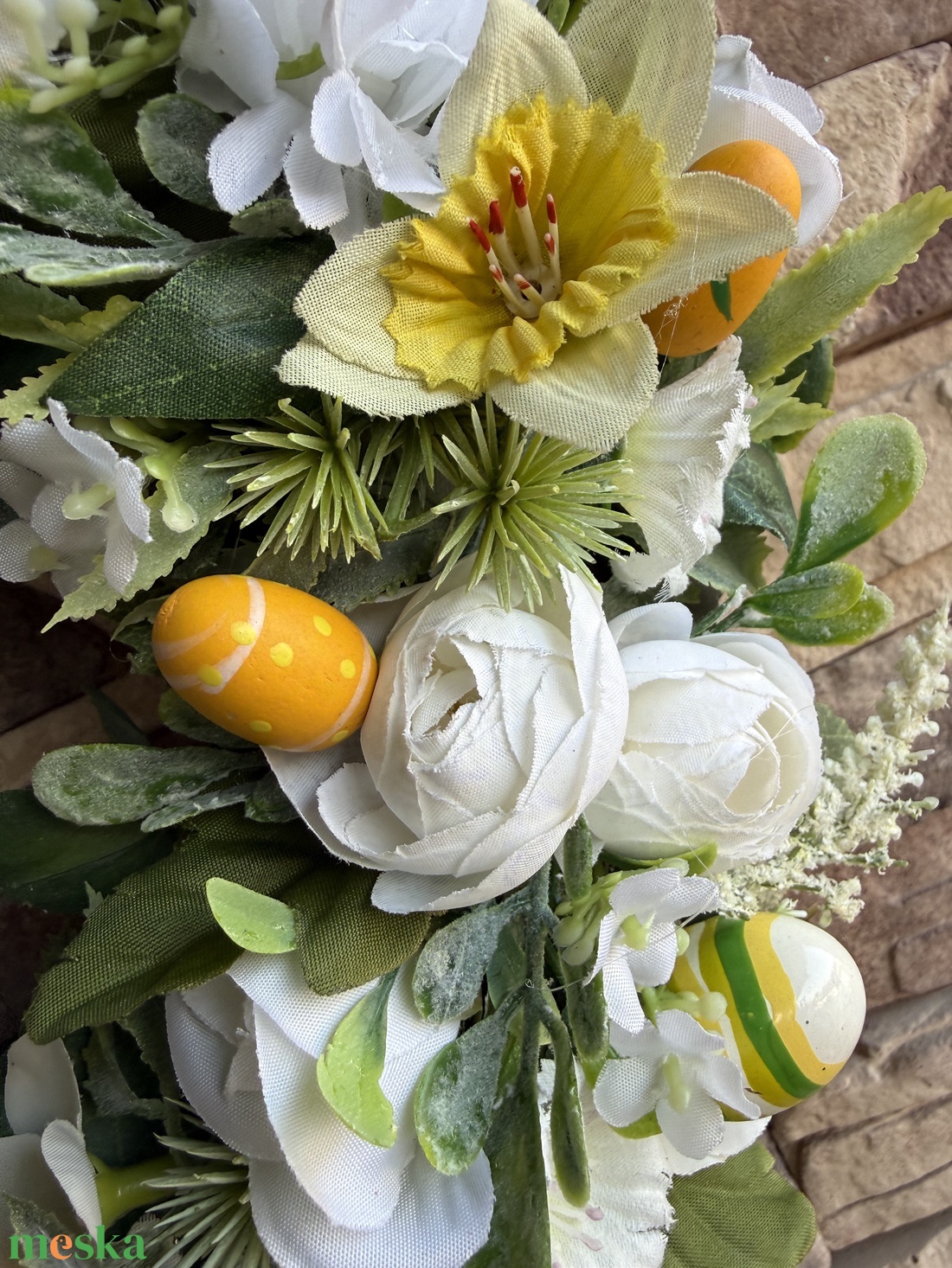 Húsvéti kopogtató tojásokkal - otthon & életmód - dekoráció - ajtó- és ablak dekoráció - ajtódísz & kopogtató - Meska.hu