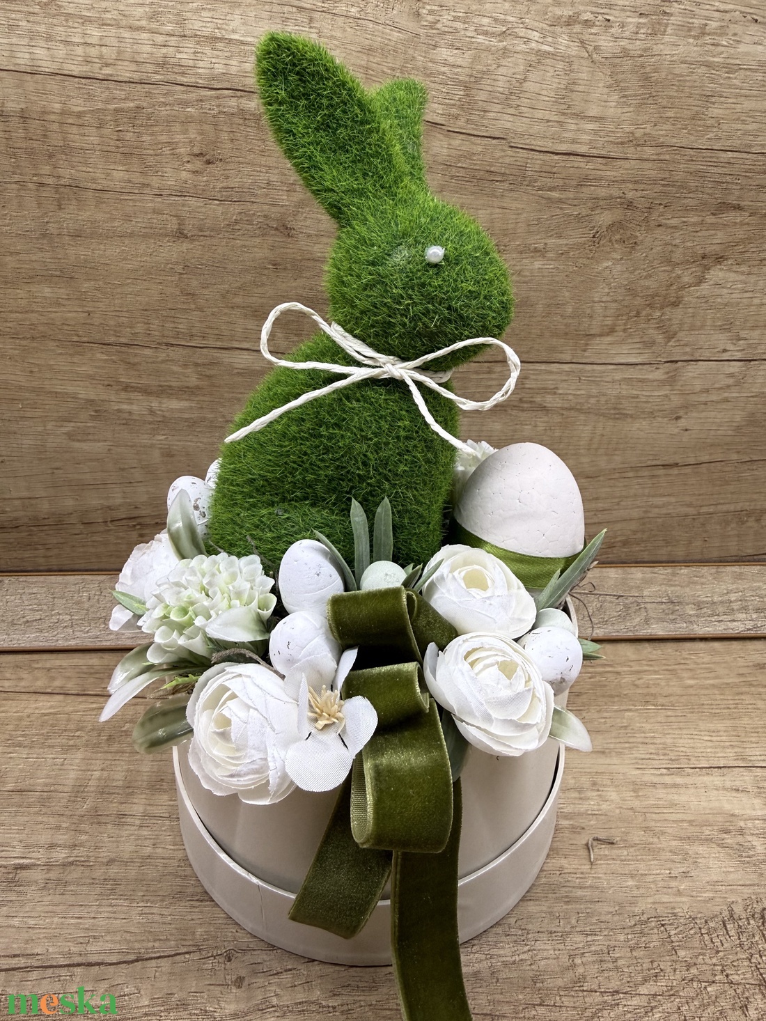 Húsvéti asztali dísz nyuszival 3 - otthon & életmód - dekoráció - asztal és polc dekoráció - asztaldísz - Meska.hu