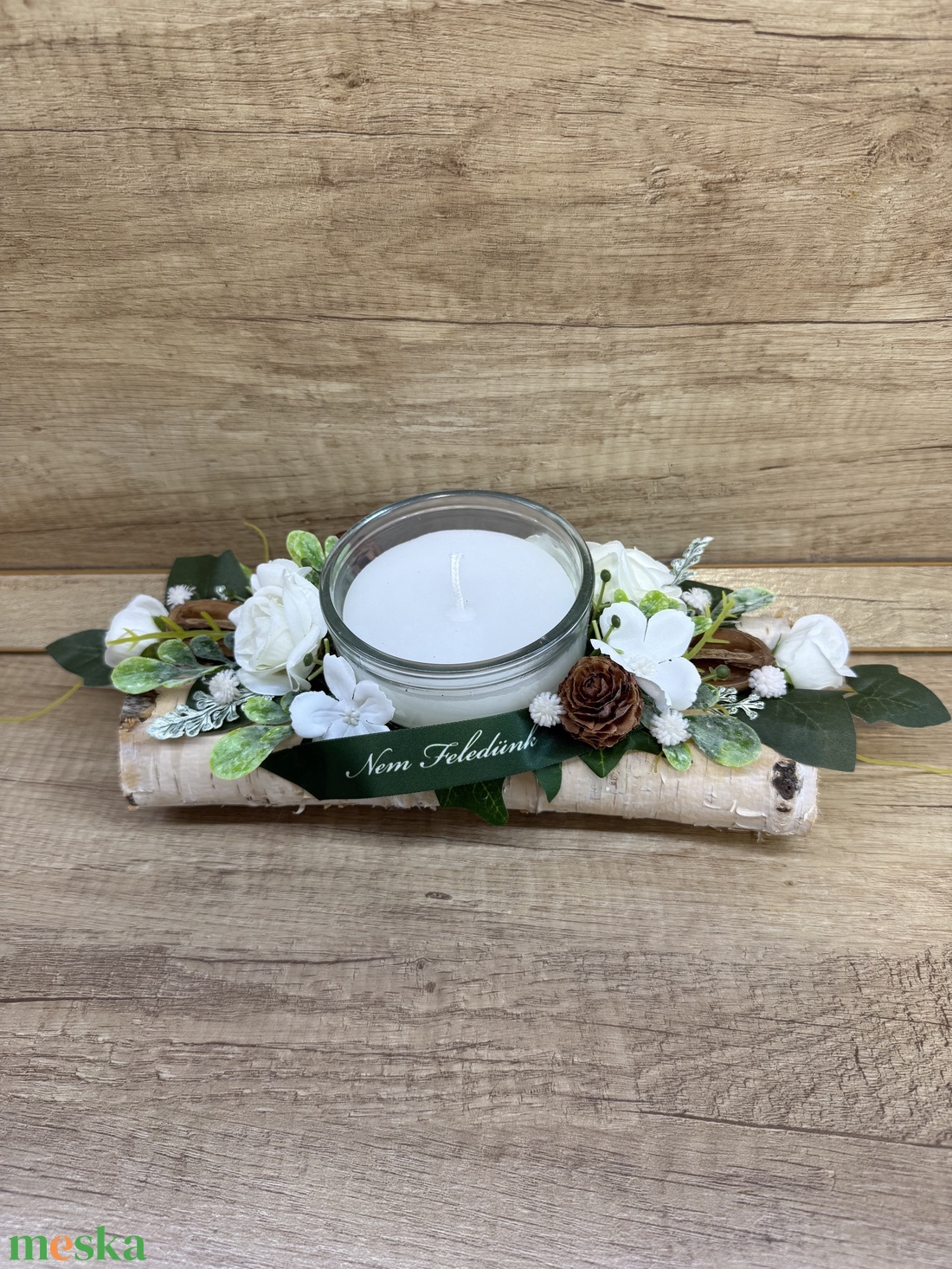 Sírdísz farönkön mécsessel - otthon & életmód - vallás - temetkezési tárgy - sírdísz, kegyeleti dísz - Meska.hu