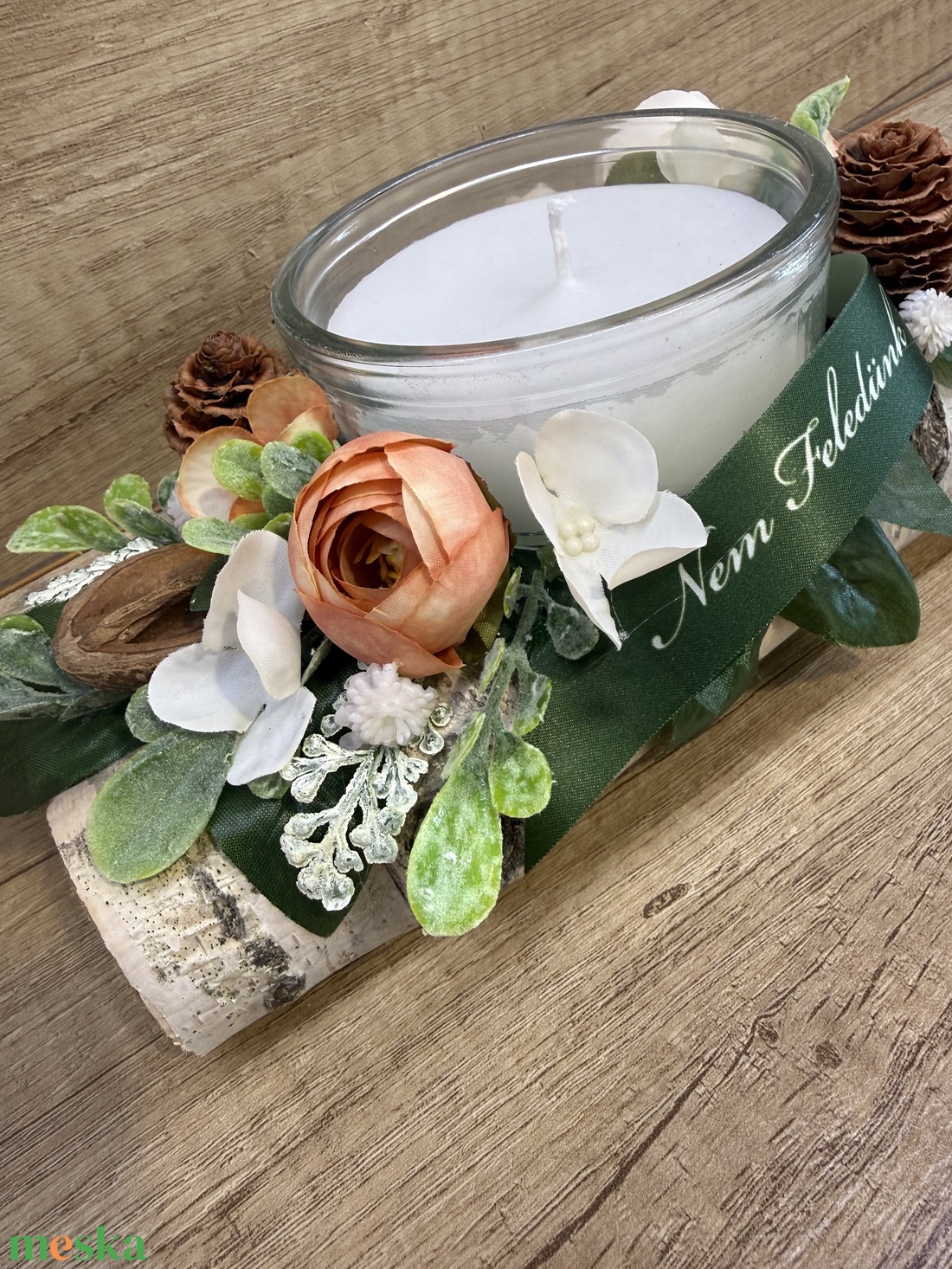 Sírdísz farönkön mécsessel 2 - otthon & életmód - vallás - temetkezési tárgy - sírdísz, kegyeleti dísz - Meska.hu