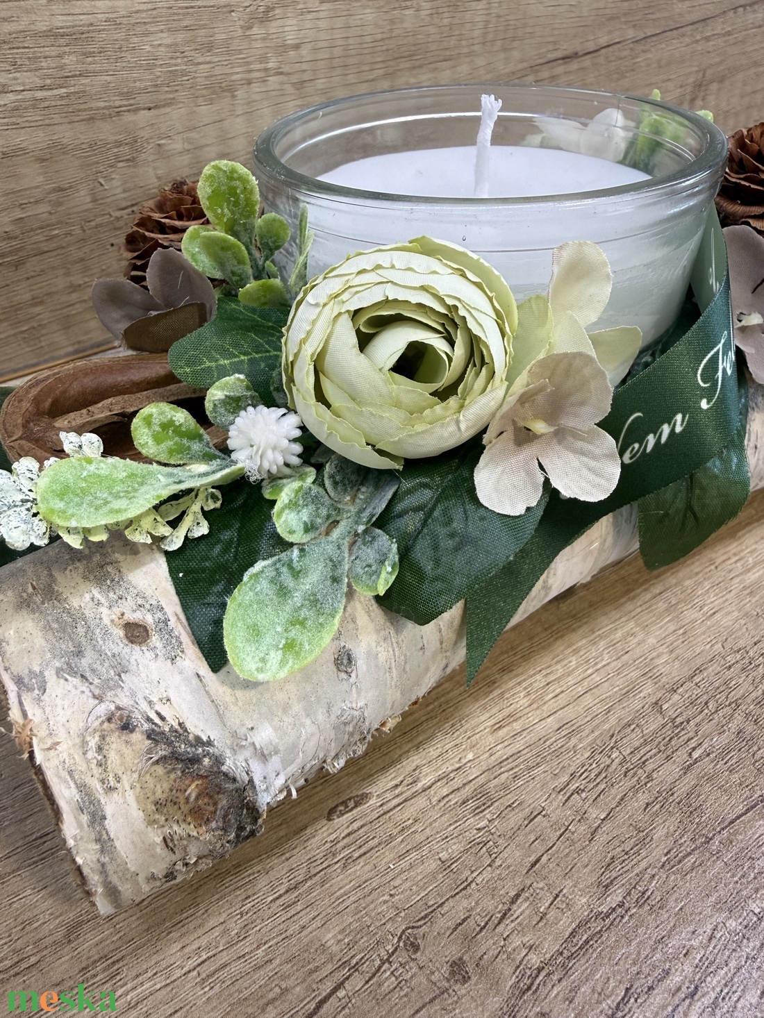 Sírdísz farönkön mécsessel 3 - otthon & életmód - vallás - temetkezési tárgy - sírdísz, kegyeleti dísz - Meska.hu