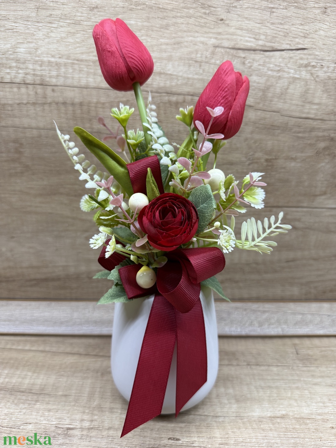 Tulipános  asztaldísz - otthon & életmód - dekoráció - asztal és polc dekoráció - asztaldísz - Meska.hu