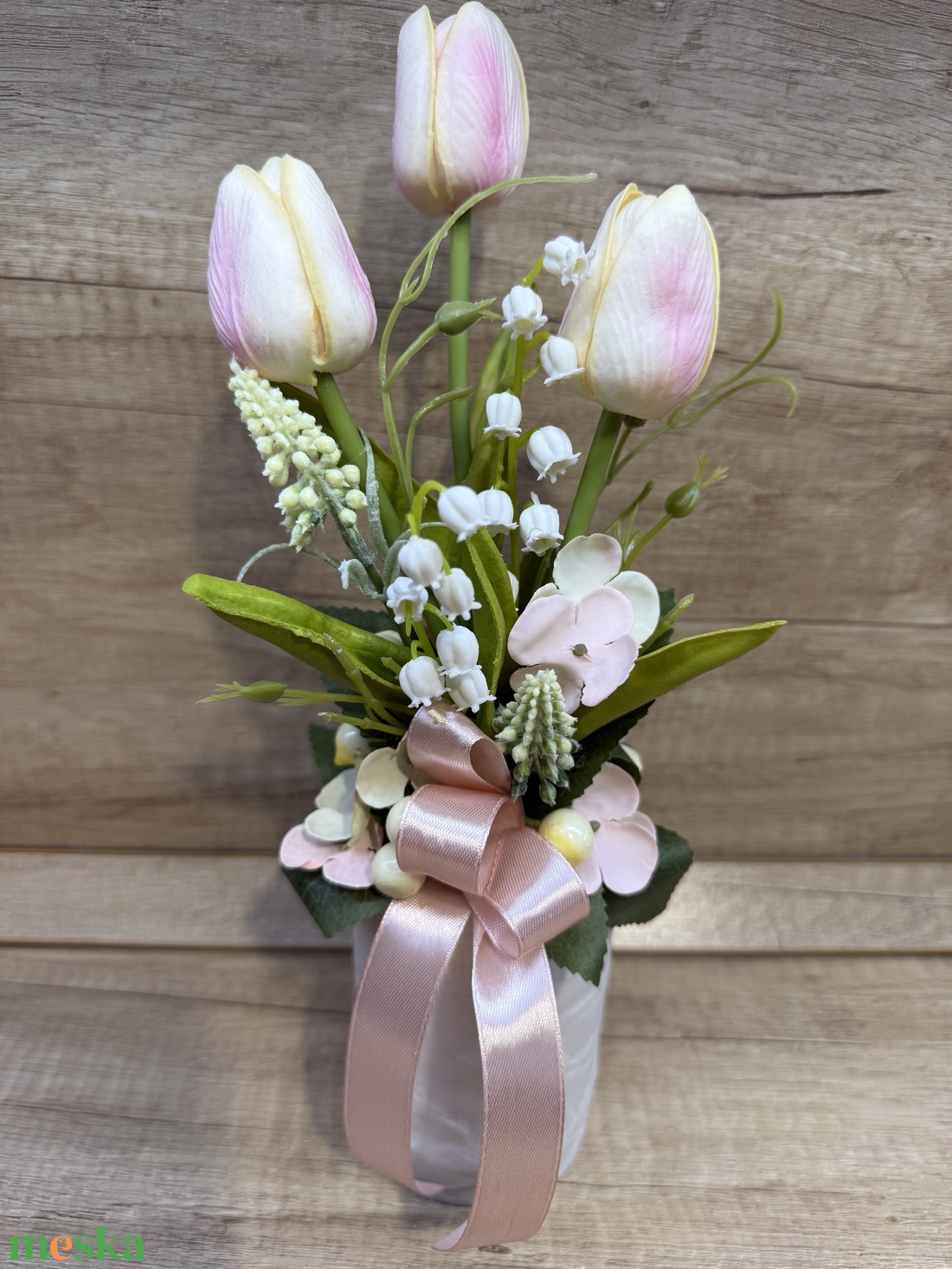 Tulipános  asztaldísz 3 - otthon & életmód - dekoráció - asztal és polc dekoráció - asztaldísz - Meska.hu
