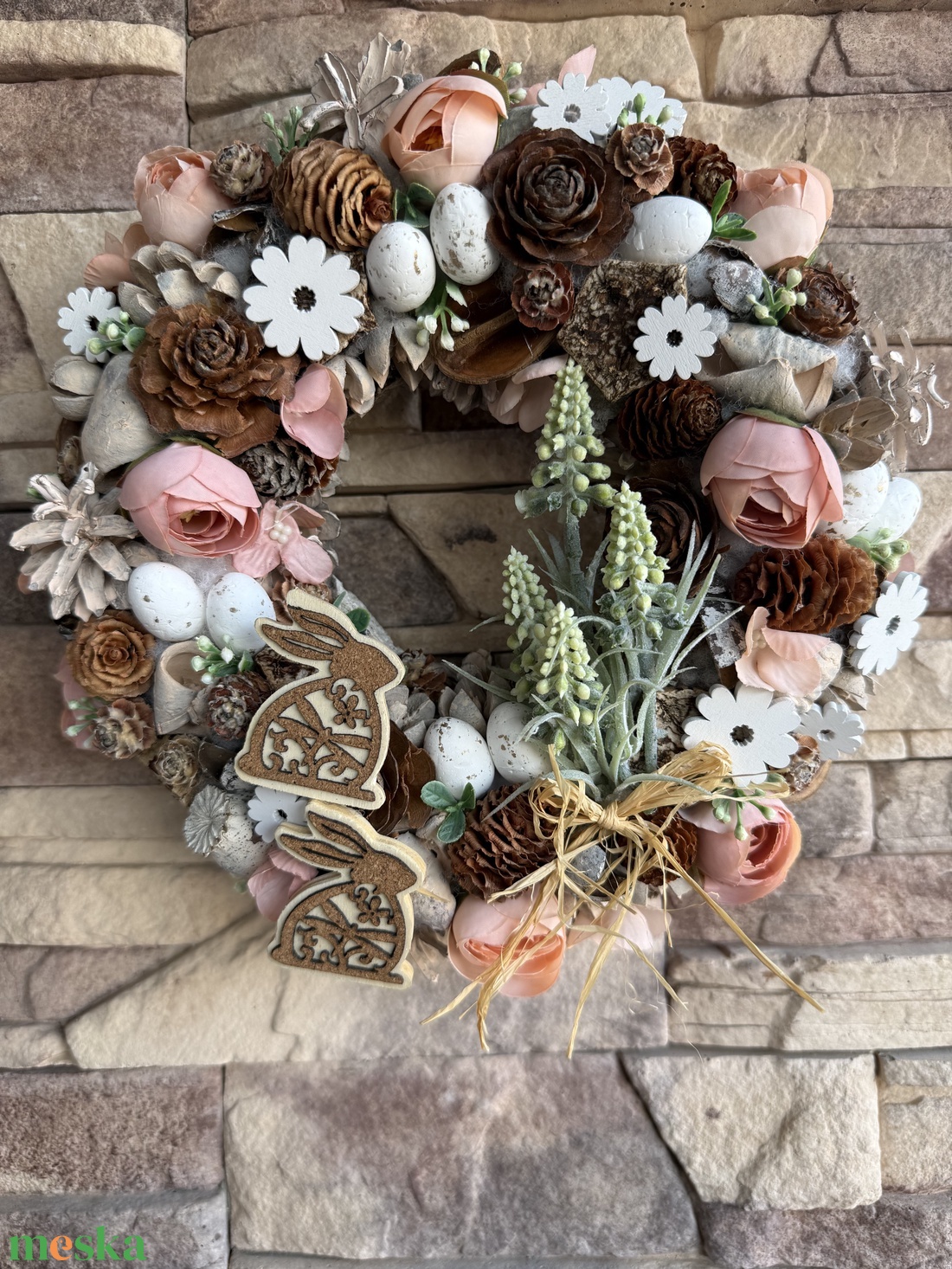 Boglárkás húsvéti kopogtató  - otthon & életmód - dekoráció - ajtó- és ablak dekoráció - ajtódísz & kopogtató - Meska.hu