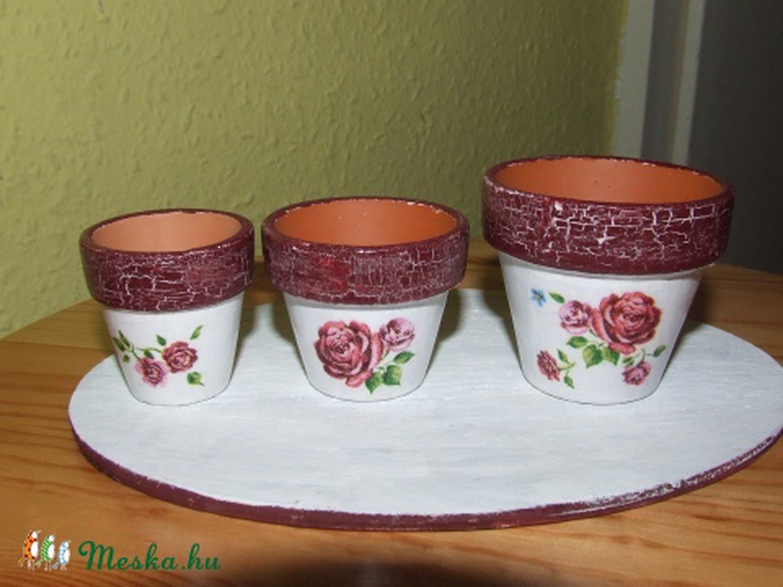 3 db-os mini cserép szett -  - Meska.hu