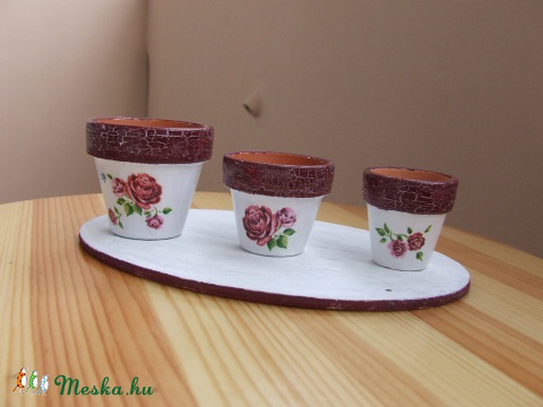 3 db-os mini cserép szett -  - Meska.hu