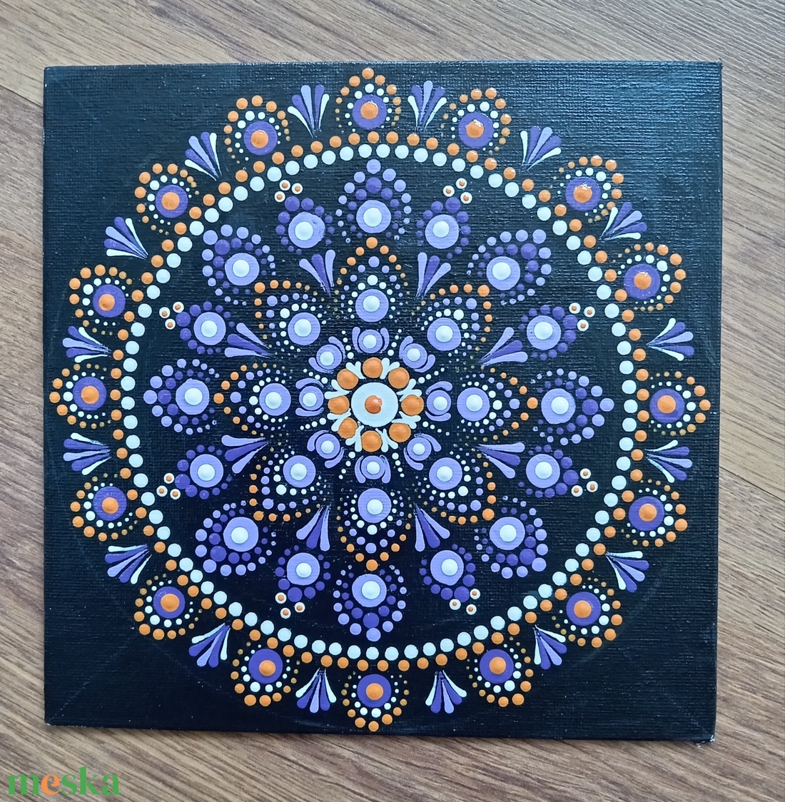 Lila csillag virág Mandala - otthon & életmód - dekoráció - spiritualitás - mandala - Meska.hu