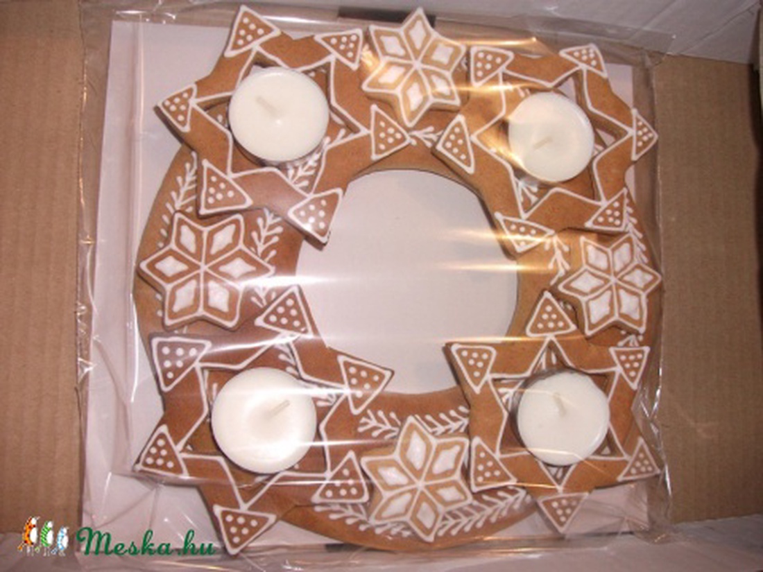 Mézeskalács adventi koszorú_NOVEMBERI AKCIÓ: ajándék mézeskalács kóstoló csomag -  - Meska.hu