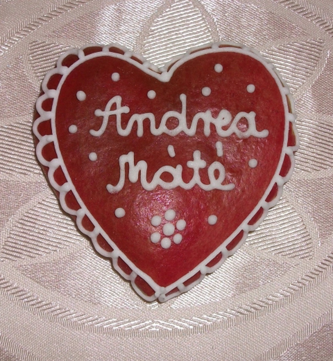 Mézeskalács szív - köszönet ajándék, ültető esküvőre, eljegyzésre, Valentin-napra, köszönetajándék -  - Meska.hu