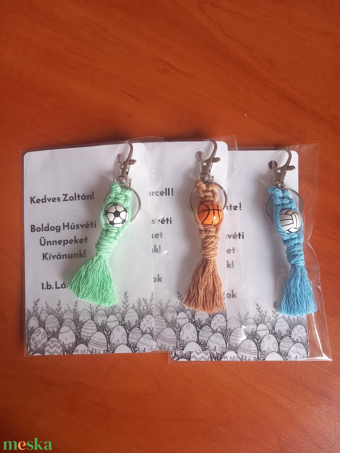 Makramé  kulcstartó  - táska & tok - kulcstartó & táskadísz - táskadísz - Meska.hu
