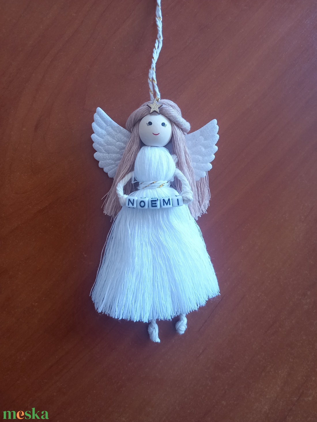 Névreszóló angyalka díszdobozban - karácsony - karácsonyi ajándékozás - karácsonyi ajándékcsomagolás - Meska.hu