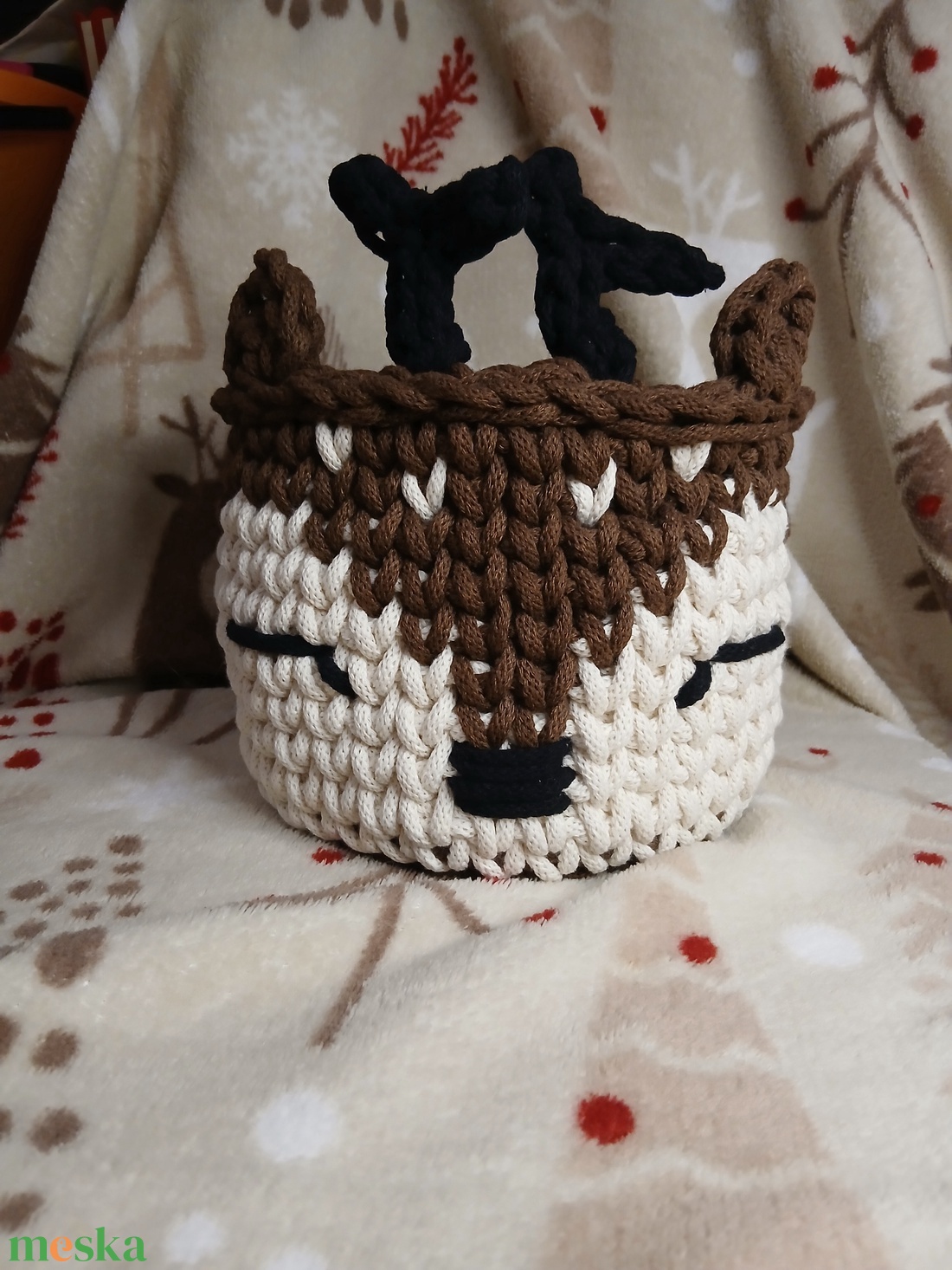 Szarvas tárolókosár - otthon & életmód - tárolás & rendszerezés - tárolókosár - Meska.hu