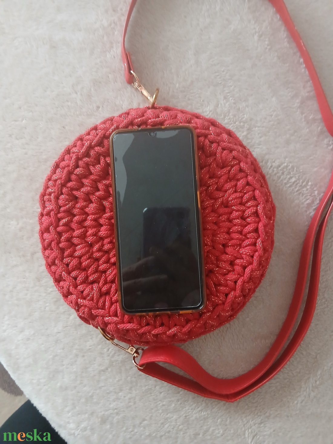 Kis horgolt macarontáska - táska & tok - kézitáska & válltáska - kézitáska - Meska.hu