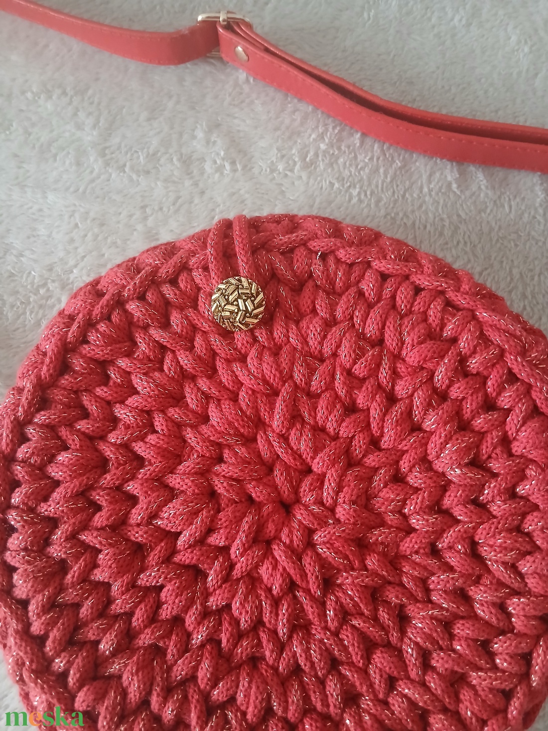 Kis horgolt macarontáska - táska & tok - kézitáska & válltáska - kézitáska - Meska.hu