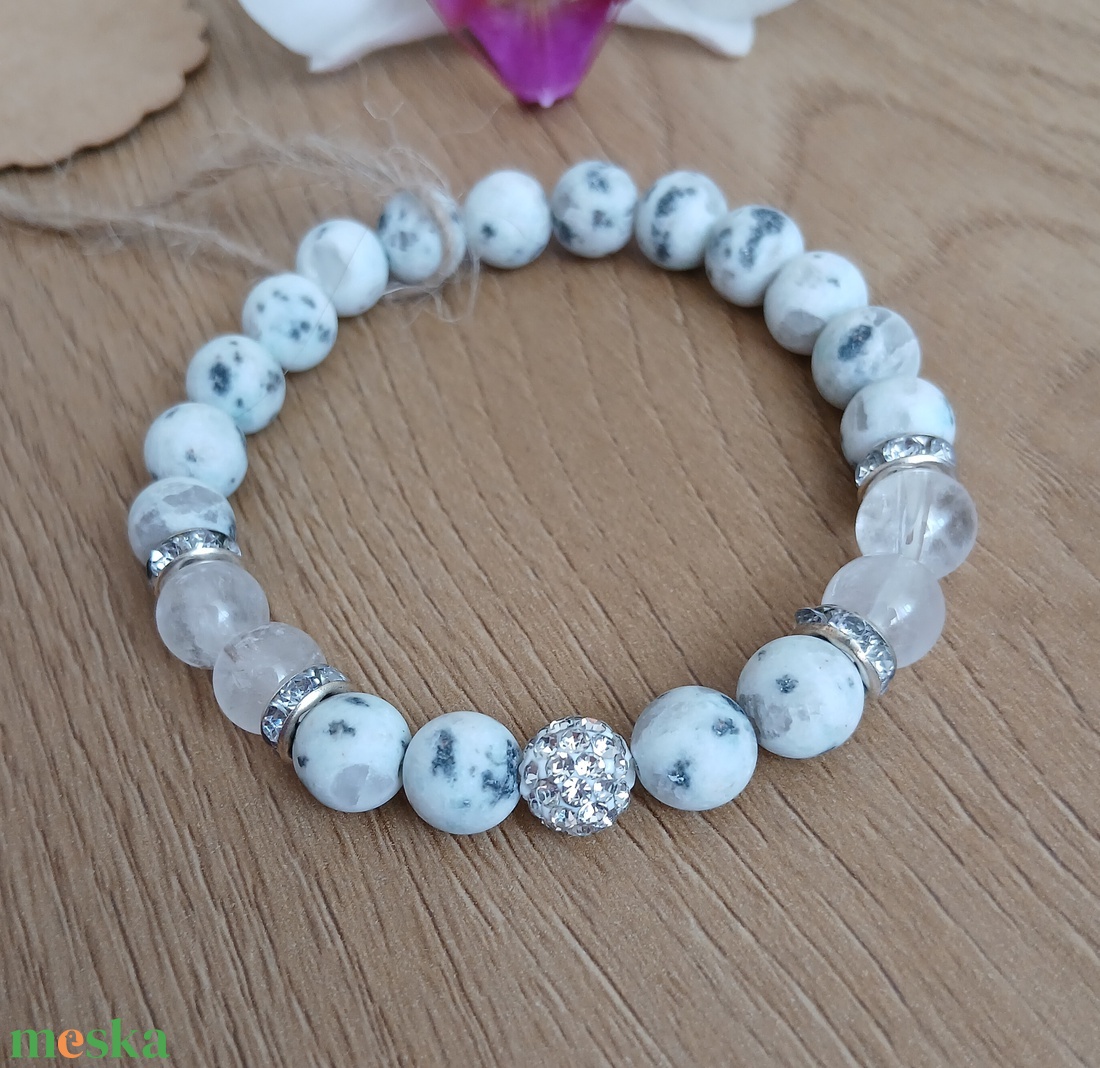 Nyugalom enegia karkötő  - ékszer - karkötő - ásványkarkötő - Meska.hu