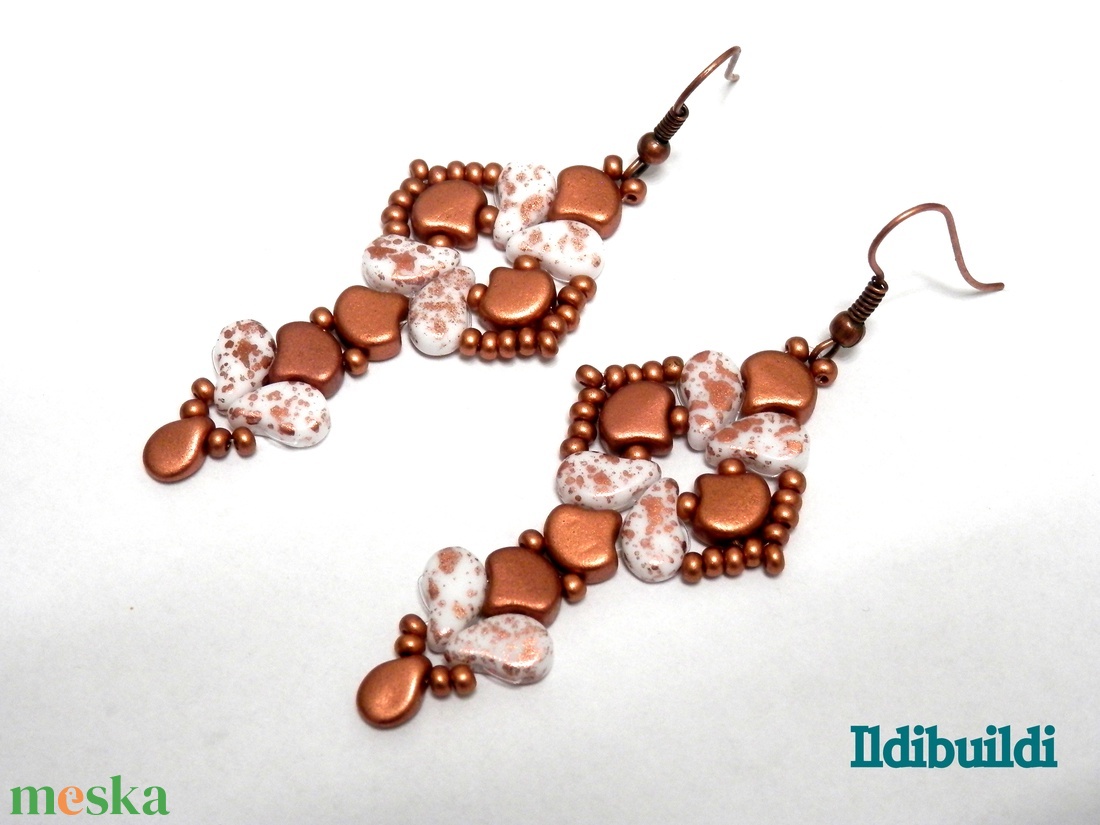 White copper platina fülbevaló - ékszer - fülbevaló - lógó fülbevaló - Meska.hu White copper platina fülbevaló - ékszer - fülbevaló - lógó fülbevaló - Meska.hu