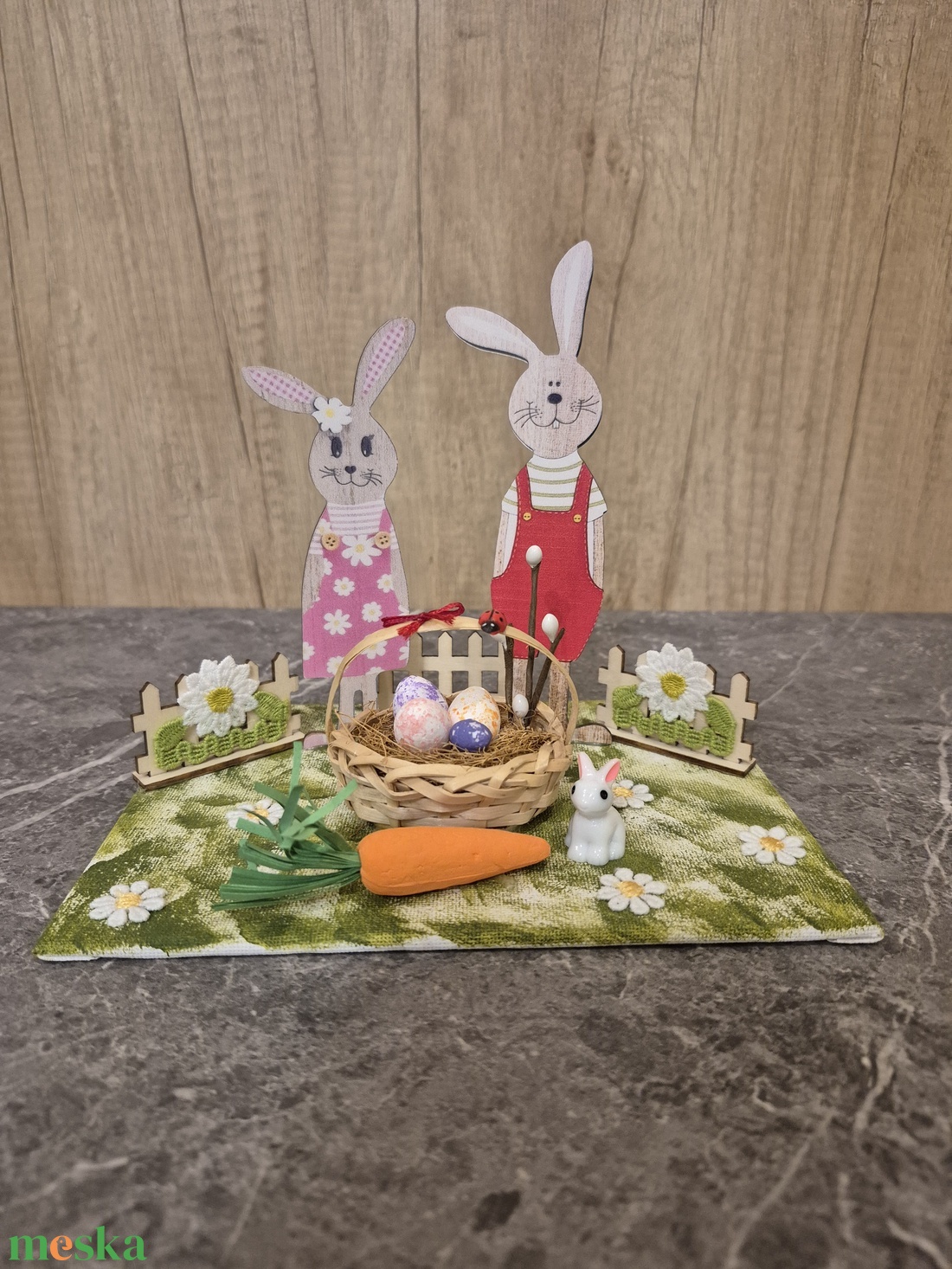 Tavaszi dekor Húsvétra - ünnepi díszek, dekorációk - húsvéti díszek és dekorációk - húsvéti ajtódísz, kopogtató - Meska.hu