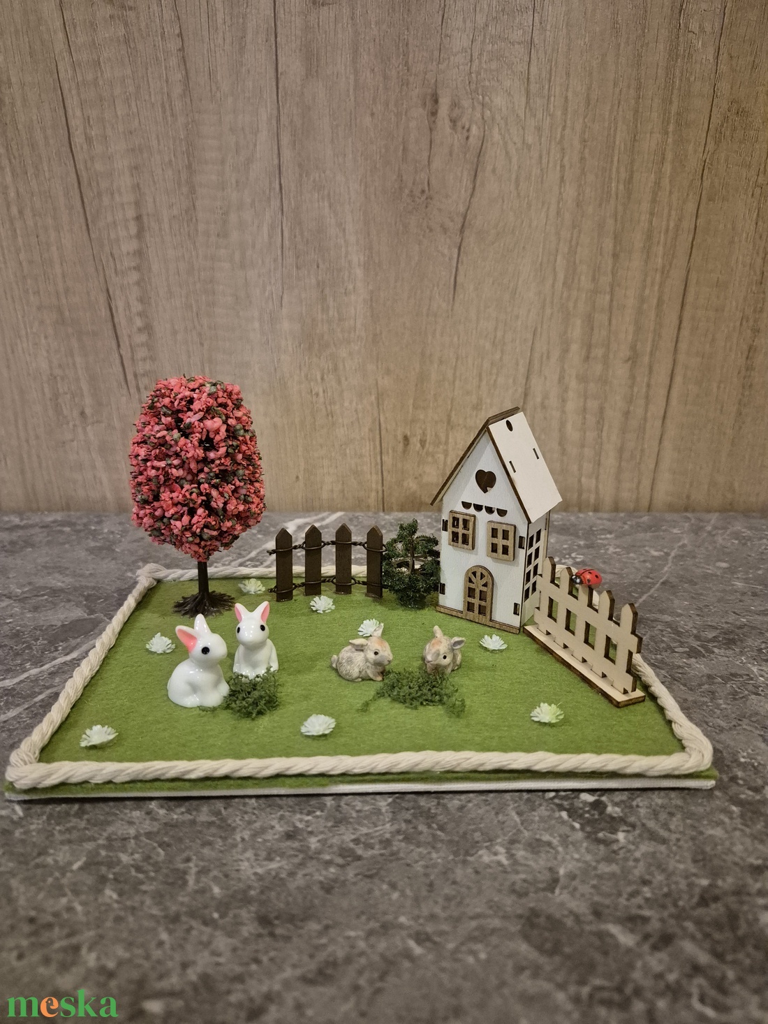 Tavaszi dekor Húsvétra - ünnepi díszek, dekorációk - húsvéti díszek és dekorációk - húsvéti ajtódísz, kopogtató - Meska.hu